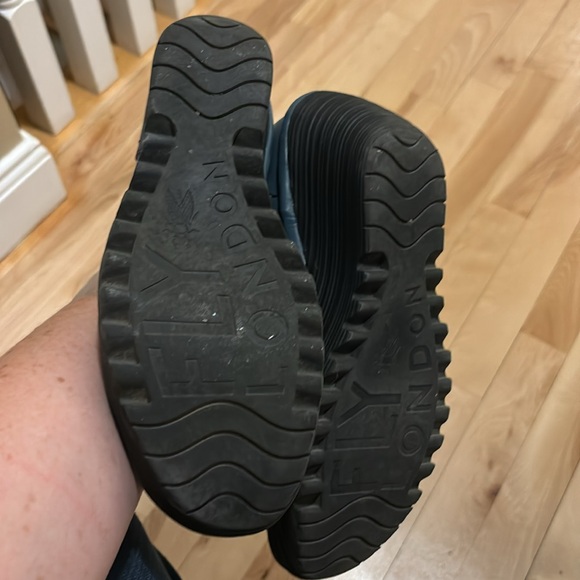 Size 38 Fly London denim blue wedge shoes - Picture 6 of 7